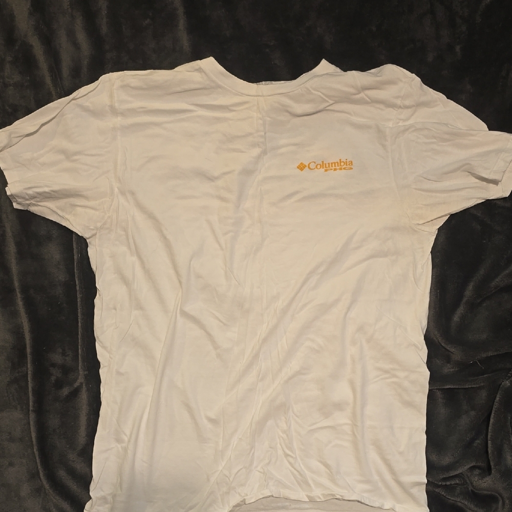 Columbia White Tee with Orange Logo